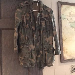 Free People Camo Military jacket